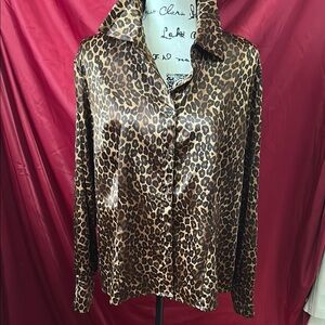 George Brown and Tan Boxy Button Down Shirt